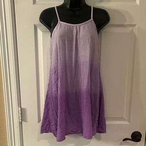 Salty Lemon Purple Ombre Mini Dress Medium